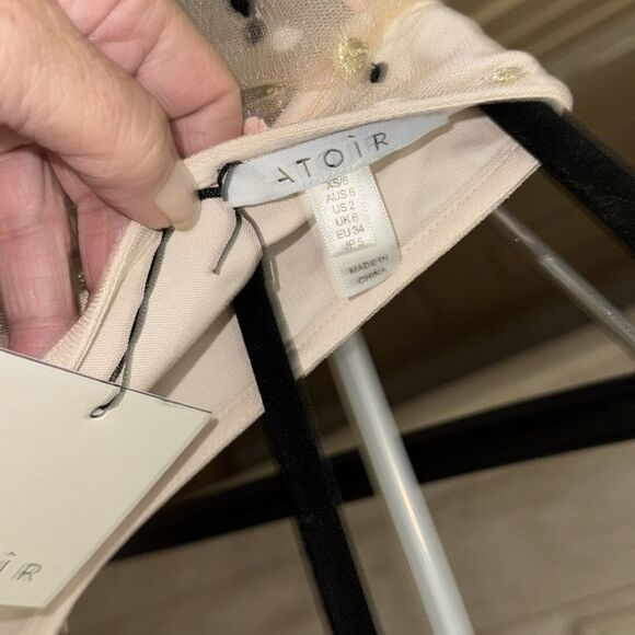 NWT 400.00 ATOIR Blush Embroidered Tulle Miss Polly Dress NWT Size XS /6 - Picture 14 of 14